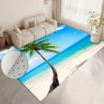 Troopiline loodusvaip elutoas Beach Palm Tree Magamistoa vaiba sisekujundus toas Vannitoa matt Libisemiskindel 160x200cm 1pcs
