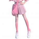 Naiste sukkp&uuml;ksid, gradientkontrastv&auml;rv k&otilde;rge elastsusega k&otilde;hn &otilde;huke pehme hingav kommiv&auml;rvi libisemisvastane Cosplay j&otilde;udlus sukkp&uuml;ksid pikad sokid helelilla v&auml;rv