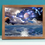 5D DIY Teemantmaal Ilus planeetristpiste komplekt Mosaiik Teemanttikandid Roos T&auml;is&uuml;mmargune/ruudukujuline puur Kodukaunistus Round 30x40cm