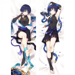 M&auml;ng Genshin Impact Wanderer Cosplay Dakimakura Pikk kallistav kehapadi &Uuml;mbris Scaramouche Padjap&uuml;&uuml;r Virsikunahk 120x40cm Pillowcase