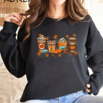 S&uuml;giskohvi kampsun Armas s&uuml;gisene dressipluus Kohviarmastaja Hoodie Thanksgiving Pumpkin Latte Drink Cup Pusad Thanksgiving Tops Unisex 2XL