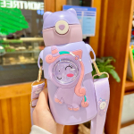 520 ml lastele m&otilde;eldud roostevabast terasest termostops kuumaveetass, kaasaskantav &otilde;pilase termospudel, armas multifilmkruus vaakum-isolatsiooniga autokruus termiline j&auml;&auml;reisitass 520ml