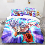 3PC-SET Dragon Ball 3D-prinditud Dragon Ball super s&uuml;nnip&auml;evakingitus t&uuml;drukutele lastele, poistele, tekikate 135x200CM--2PC blue