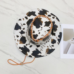 Lehma muster PU nahast l&auml;&auml;ne kauboi m&uuml;ts naistel s&uuml;gistalv armas vintage trendikas l&auml;&auml;ne stiilis puhkusereis ratsuk&uuml;bar 56-58cm oranž