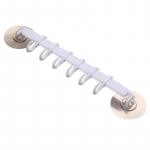 Konks plastikust vannitoaimeja vaakumraami r&auml;tik Kahekordne reguleeritav seinat&ouml;&ouml;riista riiulid Paindlik kapihoidja riidepuu korraldaja valge