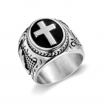 HIPHOP Jewelry Titaanist terasest v&auml;rvi s&auml;ilitav vaakumkattega s&otilde;rmus Hand of God meeste s&otilde;rmus 7