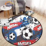 Jalgpallipildid vaip multikas jalgpall elutoa kaunistus &uuml;mmargune s vooditool matt kodu Sissep&auml;&auml;suuks lapsed 120cmx120cm