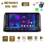 icreative UAZ Patriot 3 2016-2021 jaoks koos nupu nupuga Android autoraadio multimeediumipleier Navigatsioon stereo GPS 2 Din Carplay 2+32GB 1+16GB