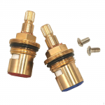 Messingist keraamilise varrega kettakassetid vannitoak&ouml;&ouml;gi jaoks k&uuml;lma vee kraanikaussi tilkumiskindlad 1 pair