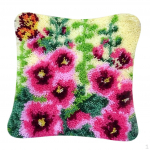 Purple Flowers riivi ja konksu komplekt Cushion N&auml;put&ouml;&ouml; heegeldamine Tikand