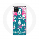 Samsung Galaxy A12 &uuml;mbris Squid Game Plakati tegelaste logo