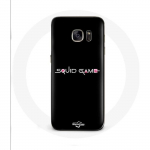 &Uuml;mbris Samsung Galaxy S7 Edge Squid Game logoga must taust
