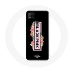 Coque pour Xiaomi Redmi 9C Blackpink Groupe de K-pop Logo Noir Rose Fond Noir