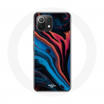 &Uuml;mbris Xiaomi Mi 11 Lite abstraktse tekstuuriga sinine must punane