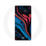 &Uuml;mbris Samsung Galaxy Note 9 abstraktse tekstuuriga sinine must punane