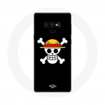 &Uuml;mbris Samsung Galaxy Note 9 One Piece Manga Skull musta taustaga