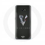 &Uuml;mbris Samsung Galaxy A5 2017 Vikings Series 6. hooaja logoga V M&otilde;&otilde;gahall must taust