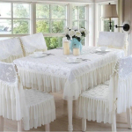 1 TK Valge Pitsist Lauakatted suur &auml;&auml;ris Tikand Kate R&auml;tik Toolikate Pulmad S&ouml;&ouml;gitoa Toolipadi Lauakaunistus 130x130cm 1pcs valge