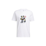 Adidas Panda Joonisfilmitr&uuml;kiga Korvpalli Spordi &Uuml;mmarguse Kaelusega L&uuml;hikeste Varrukate T-s&auml;rk Meeste Pealsed Valge GN5147 L
