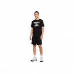 Nike Greatest On Earth T&auml;hekujulise Logoga Tr&uuml;kitud Vabaaja L&uuml;hikeste Varrukatega T-s&auml;rk Meeste Topid Must DJ3716-010 L