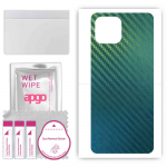 apgo Protective Skin Sticker for the back compatible with Huawei Nova 8 SE 4G, Wrap Film, Foil, Vinyl - Pattern Carbon Chameleon CAKA1