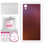 apgo skin sticker film foil vinyl for the BACK compatible with Sony Xperia XA1 Plus, scratch-resistant, easy to install - Carbon Chameleon CAKA5