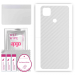 apgo Protective Skin Sticker for the back compatible with Xiaomi POCO C31, Wrap Film, Foil, Vinyl - Pattern Transparent Carbon