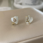 Luksuslikud Cat Eye Stone Love Tulbi k&otilde;rvar&otilde;ngad naistele Trendikas lilleline s&uuml;da k&otilde;rvar&otilde;ngas k&otilde;rvar&otilde;ngad peo ehted kuld