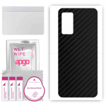 apgo Protective Skin Sticker for the back compatible with Meizu 18X, Wrap Film, Foil, Vinyl - Pattern Carbon Black