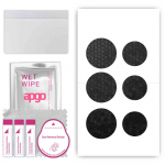 apgo Protective Skin Sticker for the back compatible with Apple AirTag, Wrap Film, Foil, Vinyl - Pattern Black Honeycomb