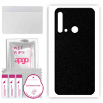 apgo Protective Skin Sticker for the back compatible with Huawei nova 5i, Wrap Film, Foil, Vinyl - Pattern Matte Black