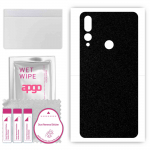 apgo Protective Skin Sticker for the back compatible with Huawei Y9 Prime (2019), Wrap Film, Foil, Vinyl - Pattern Matte Black