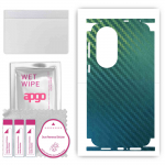 apgo Protective Skin Sticker for the back+sides compatible with Huawei P50, Full Wrap Film, Foil, Vinyl - Pattern Carbon Chameleon CAKA1