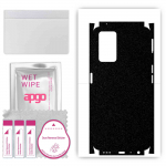 apgo Protective Skin Sticker for the back+sides compatible with Oppo K10, Full Wrap Film, Foil, Vinyl - Pattern Matte Black