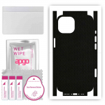 apgo Protective Skin Sticker for the back+sides compatible with Apple iPhone 15, Full Wrap Film, Foil, Vinyl - Pattern Matrix