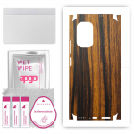 apgo Protective Skin Sticker for the back+sides compatible with Xiaomi Mi 11X, Full Wrap Film, Foil, Vinyl - Pattern Tigerwood