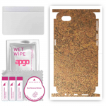 apgo Protective Skin Sticker for the back+sides compatible with Oppo A1k, Full Wrap Film, Foil, Vinyl - Pattern Rusty Copper