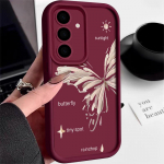 Butterfly Print p&otilde;rutuskindel telefoni&uuml;mbris Samsung S24 Ultra S23 S22 Plus S21 S20 FE A55 A54 A34 luksusliku pehme silikoonkaanega Samsung S24 Ultra