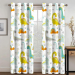 3D Joonisfilm Dinosaurus Kardinad Laste Magamistoa Draperiid Akna Kardinad Elutoa Magamistoa Rulood Laste Toa Kodu Dekoratsioon 100W130H(CM)40x51in&Hook