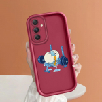 Pehme silikoonist ruudukujulise redeliga printimismustriga telefoni korpus T&auml;iskaanega kaamera p&otilde;rutuskindel kaitse kummist &uuml;mbris Samsungile Samsung A03 valge