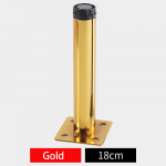 4 tk Reguleeritavad Metallist M&ouml;&ouml;blijalad Telerikapi, Kapi, Kohvi- ja Teelaua, Baaritooli, Toolijalgade jaoks K&otilde;rgus 10/12/13/15/17/18CM Kruviga Gold 18cm