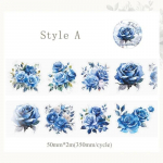 50mm*2m PET Taim Lilled teip Kleebis Dekoratiivne kollaaž Kleepuv isetegemine Scrapbooking k&auml;sitsi valmistatud maalriteip A