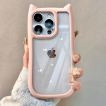 Pehme silikoonist armas kassi k&otilde;rva telefoni&uuml;mbris iPhone 11 12 13 14 15 Pro Max jaoks l&auml;bipaistev p&otilde;rutuskindel k&otilde;va akr&uuml;&uuml;l kaitseraua tagakaas For iPhone 11 must
