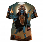 Hindu jumalanna Kali 3D Prinditud Ganesha Graafiline T-s&auml;rk T&auml;navar&otilde;ivad Vintage Unisex T-s&auml;rgid Vabaaja meeste T-s&auml;rgid Riided XXS