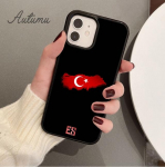 T&uuml;rgi T&uuml;rgi Atat&uuml;rki lipu telefoni&uuml;mbris iPhone'ile 11 12 13 14 Pro Max mini XR XS SE 2020 6S 7 8 Plus Samsung Galaxy S21 S22 kate iPhone 6plus