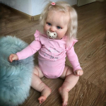 50 cm riidest keha Reborn Baby Doll Maddie Cosplay Girl Pehme puudutusega kaisuline vasts&uuml;ndinud nukk T&otilde;elise v&auml;limusega taaskasutatud beebinukud lastele alushariduse m&auml;nguasi 50cm cloth body