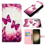 Rose Butterfly PU nahast rahakott &uuml;mberp&ouml;&ouml;ratav pildiraamiga raamatu&uuml;mbris iPhone'i jaoks Samsung Huawei Honor Xiaomi Redmi Oppo vivo Sony Google TCL Infinix... Tecno Camon 30
