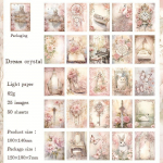 50 tk/komplekt Vintage fantaasia taustaga palee lillede haljastus Dekoratiivne ajakirja materjal, mittekleepuv, isetegemise r&auml;mpspaber, scrapbooking tarvikud Dream crystal