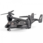 1/400 Diecast Metal Military Transpordihelikopter 7900 UN02 V-22 Osprey sulamist mudellennuk transporterlennuk koos tagasit&otilde;mbumise, tulede ja heliga Size:1/400-18.5*13.5*7cm must