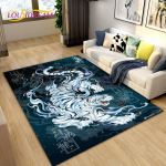 3D Beast Cartoon Animal Tiger, M&otilde;&otilde;khammas, Vaibad, Vaibavaip elutoa diivani uksemati kaunistamiseks, libisemiskindel p&otilde;randamatt 40x60cm